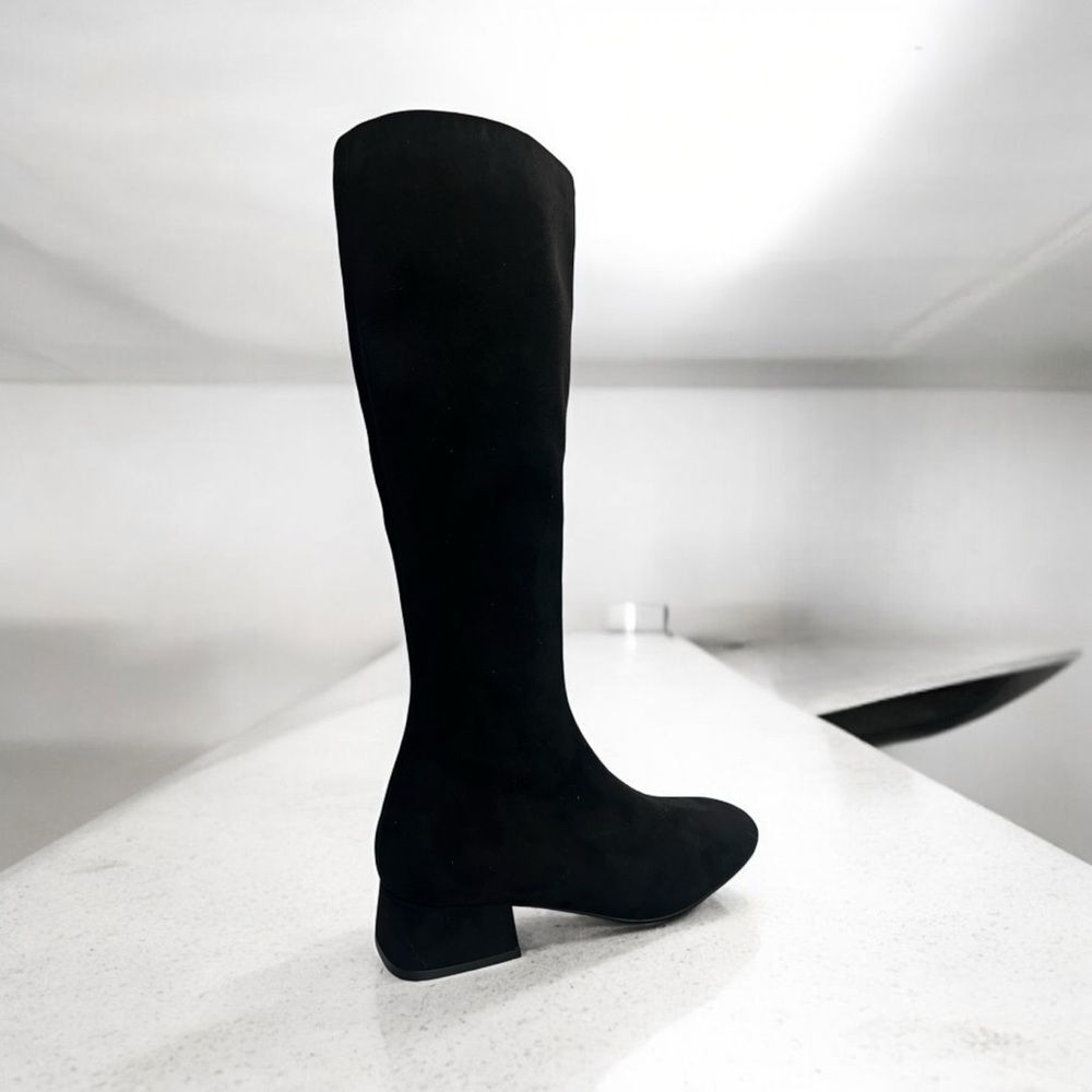 Jeffrey Campbell Allured Knee High Suede Boots Black - Picture 2 of 4